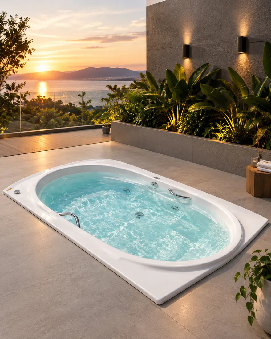 Banheira Riviera, imagem ambientada